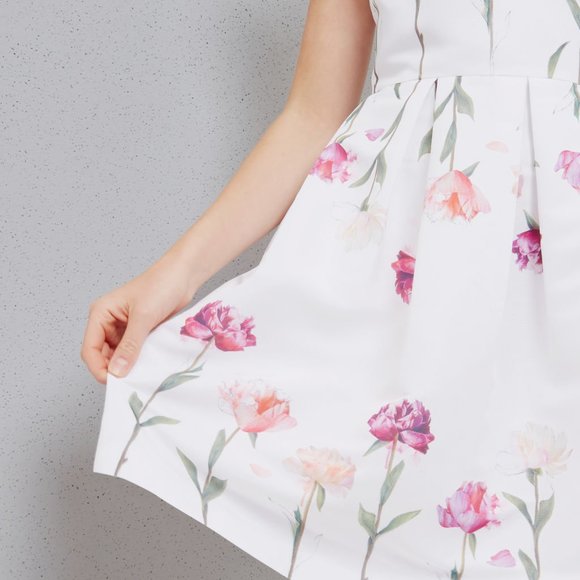 NEW Ted Baker Callila Fit and Fare Sketchbook Dress Ted 234 - Picture 2 of 13